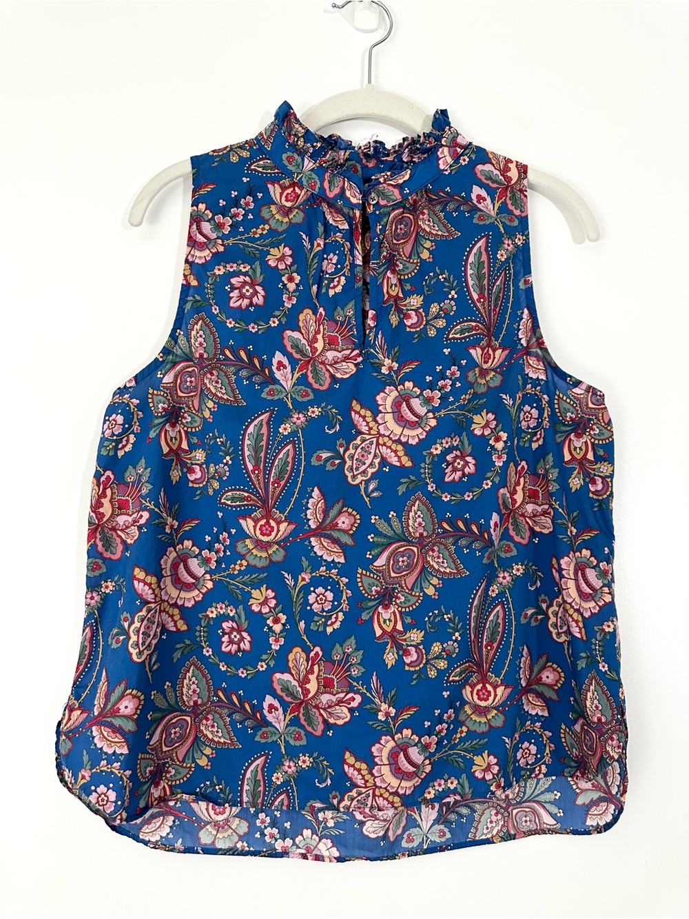 J. Crew Liberty of London Floral Ruffle Blouse Cotton